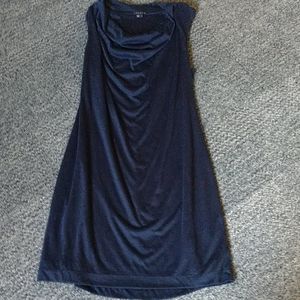 Deep Blue scoop neck sleeveless theory dress